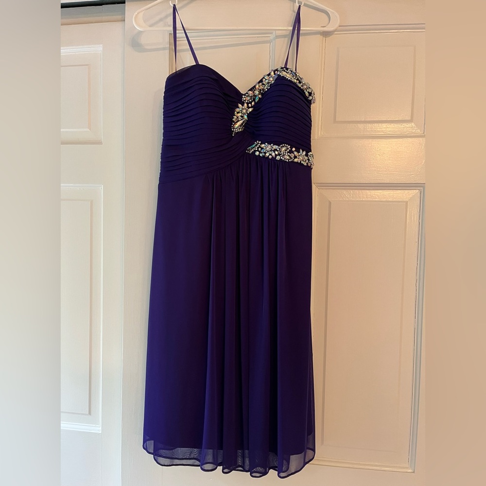 Blondie Nites Purple Prom Dress Juniors Size 7